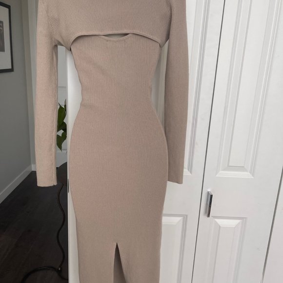 Stretch long crop top dress set - Picture 3 of 3